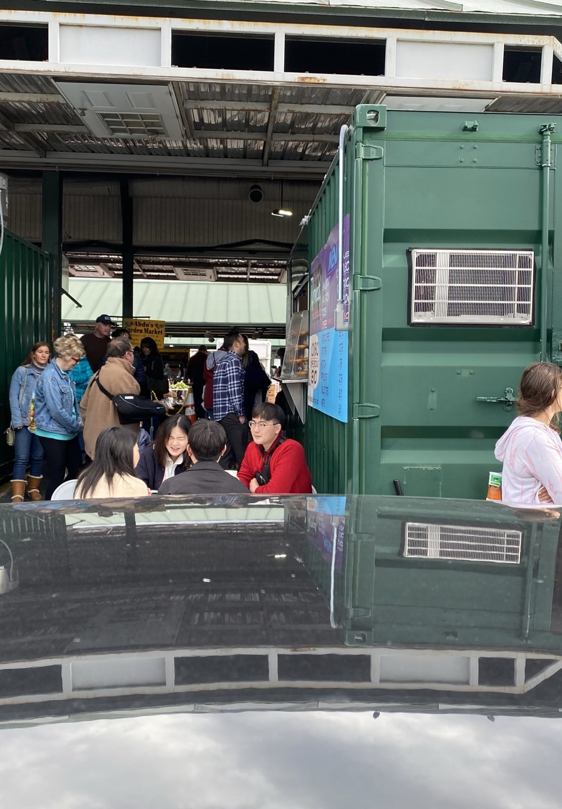A busy market crowd