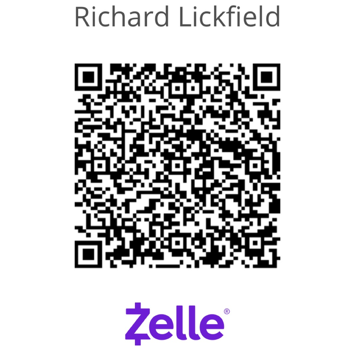 Zelle QR code for Richard Lickfield