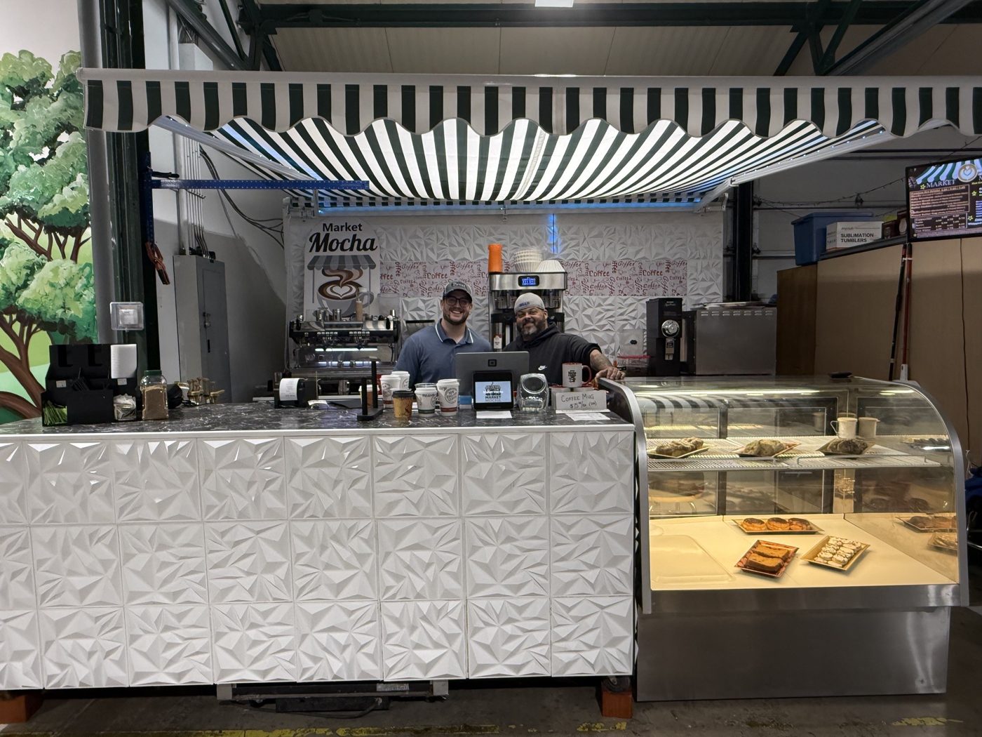 The Market Mocha stall in the E Shed